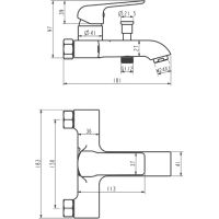 Смеситель для ванны ESKO Dublin DB 54 Хром — фото 4, Смеситель для ванны