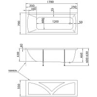 Товар: Акриловая ванна Creto Modalia 170х70 9-17070 без гидромассажа - фото 2 Акриловая ванна Creto Modalia 170х70 9-17070 без гидромассажа — фото 2, Акриловые ванны