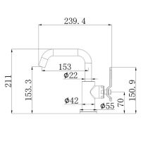 Смеситель для раковины Bronze de Luxe 1760'S 1178CG Золото матовое — фото 5, Смесители для раковины