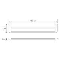 Kammel K-HITE Держатель полотенец двойной арт-8340W — фото 4, Полотенцедержатели