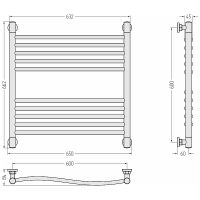 Водяной полотенцесушитель Сунержа Флюид+ 600х600 30-0222-6060 Белый матовый — фото 3, Водяные полотенцесушители