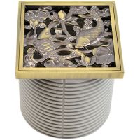 Душевой трап Bronze de Luxe Рыбы 21980-5602 с решеткой Бронза — фото 3, Трапы для душа