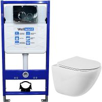 Комплект унитаза BelBagno Amanda BB051CHR+BB051SC с инсталляцией WellWant Standart 50 WWISI1110B с с — фото 1, Комплекты унитаз + инсталляция