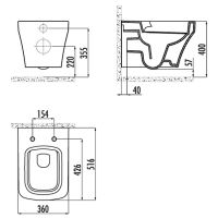 Унитаз биде Creavit Solo SO321-00CB00E-0000 подвесной Белый без сиденья — фото 2, Подвесные унитазы