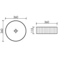 Раковина-чаша Ceramicanova Element 36 CN6057 Белая глянцевая — фото 9, Раковины накладные