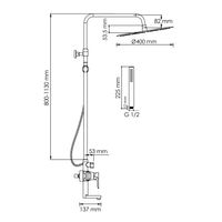 A166.117.137.010.CH Душевой комплект со смесителем — фото 3, Душевые стойки