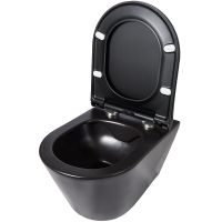 Унитаз Creto Logan L3 1003-002-L3BlMat подвесной Черный матовый без сиденья — фото 13, Подвесные унитазы