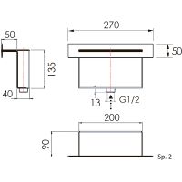 Излив для смесителя Remer 359XS Хром — фото 2, Смесители для биде