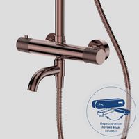 A18301 Thermo Душевой комплект с термостатическим смесителем — фото 3, Душевые стойки
