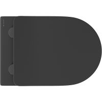 Унитаз Aqueduto Cone CON0140 подвесной Черный матовый с сиденьем Микролифт — фото 2, Подвесные унитазы