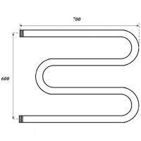 Товар: Водяной полотенцесушитель Point М-образный PN37667 600x700 Хром - фото 5 Водяной полотенцесушитель Point М-образный PN37667 600x700 Хром — фото 5, Водяные полотенцесушители
