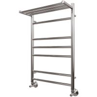 Водяной полотенцесушитель Point Аврора PN10158P П6 500x800 с полкой Хром — фото 1, Водяные полотенцесушители