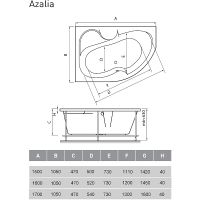 Акриловая ванна Vayer Azalia 160x105 L Гл000006726 без гидромассажа — фото 4, Акриловые ванны