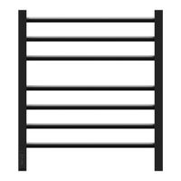 Полотенцесушитель электрический Point Веста PN70756B П7 500x600, диммер слева, черный — фото 1, Электрические полотенцесушители