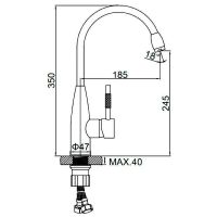 Смеситель для кухни Ledeme H98 4398L Хром — фото 2, Смесители для кухни