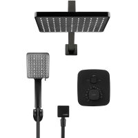 Товар: Душевая система Swedbe Platta 5565B с термостатом Черная матовая - фото 2 Душевая система Swedbe Platta 5565B с термостатом Черная матовая — фото 2, Душевые системы