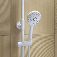 Душевая система Iddis Ray RAYWT3Fi06 Белая матовая — фото 2, Душевые стойки