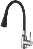 Смеситель для кухни Accoona A9890F-3 Нержавеющая сталь Черный — фото 10, Смесители для кухни