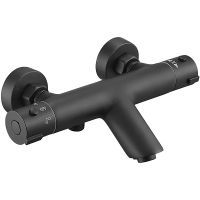 Смеситель для ванны ESKO Mikros T3054 Black с термостатом Черный матовый — фото 1, Смеситель для ванны