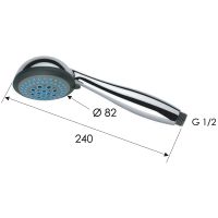 Товар: Ручной душ Remer 315FOX Хром - фото 2 Ручной душ Remer 315FOX Хром — фото 2, Лейки для душа