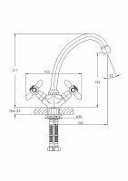 Смеситель для кухни Haiba Хром арт-HB4927 — фото 3, Смесители для кухни