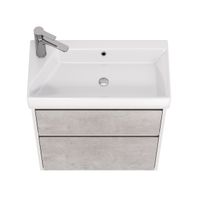 Товар: Тумба SLIM, 65 см, подвесная/напольная, 2 ящика, белый глянец / бетон - фото 6 Тумба SLIM, 65 см, подвесная/напольная, 2 ящика, белый глянец / бетон — фото 6, Тумбы под раковину