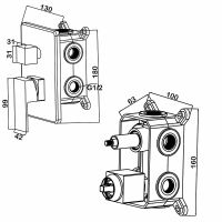 Смеситель для душа Swedbe Platta 5520 Хром — фото 4, Смеситель для душа