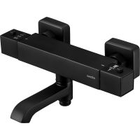 Смеситель для ванны Swedbe Mercury 9062B с термостатом Черный матовый — фото 1, Смеситель для ванны