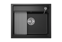 Granula-KS-6003, ЧЁРНЫЙ, кухонная мойка, кварц — фото 1, Кухонные мойки