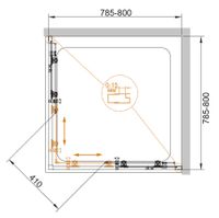 Душевой уголок CEZARES ECO-O-A-2-80-P-Cr — фото 3, Душевые уголки