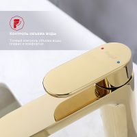 Товар: Смеситель для раковины Raglo R50.10.23 Золото матовое - фото 11 Смеситель для раковины Raglo R50.10.23 Золото матовое — фото 11, Смесители для раковины