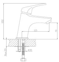 Смеситель для раковины ESKO Palermo PE 26 Хром — фото 4, Смесители для раковины