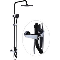 Товар: Душевая система Rose R13H R1336H Черная матовая - фото 2 Душевая система Rose R13H R1336H Черная матовая — фото 2, Душевые системы