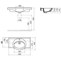 Товар: Раковина Creavit Etol 85 ET185-00CB00E-0000 Белая - фото 2 Раковина Creavit Etol 85 ET185-00CB00E-0000 Белая — фото 2, Раковины