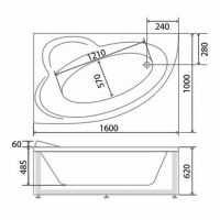Акриловая ванна BellSan Виола 160х100 L 4627171531179 с гидромассажем — фото 3, Акриловые ванны
