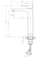 Смеситель "Berlin" д/рак, высокий, арт. BR25 — фото 2, Для душа и ванны