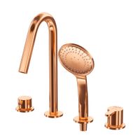 Смеситель на борт ванны CEZARES LEAF-BVDM4-SS — фото 1, Смесители на борт ванны