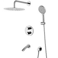 Душевая система Lemark Yeti LM7822С с термостатом Хром — фото 1, Встраиваемые душевые комплекты