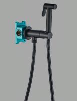 Гигиенический душ со смесителем ALMAes Agata AL-877-05 Черный матовый — фото 10, Гигиенические души