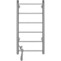 Электрический полотенцесушитель Domoterm Аврора DMT 109-6 40x80 EK L Хром — фото 1, Электрические полотенцесушители