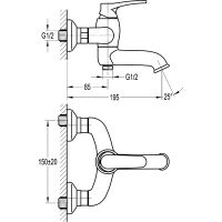 Смеситель для ванны Swedbe Terracotta 2551 Терракота — фото 6, Смеситель для ванны