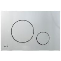 Клавиша смыва Alcaplast Thin M672 Хром матовая — фото 1, Кнопки смыва