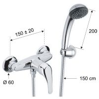 Смеситель для душа Remer Серия 35 F382 Хром — фото 2, Смеситель для душа