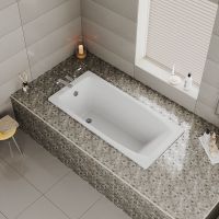Чугунная ванна Delice Repos 170x70 DLR220508RB с черными матовыми ручками без антискользящего покрыт — фото 4, Чугунные ванны