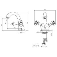 Товар: Смеситель для раковины Caprigo Adria-Classic Black Edition 03B-520-vot Бронза - фото 2 Смеситель для раковины Caprigo Adria-Classic Black Edition 03B-520-vot Бронза — фото 2, Смесители для раковины
