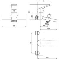 Товар: Смеситель для ванны ESKO Ontario ON 54 Хром - фото 4 Смеситель для ванны ESKO Ontario ON 54 Хром — фото 4, Смеситель для ванны