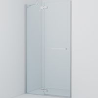 Душевая дверь Iddis Slide 111 SLI6CH1i69 профиль Хром стекло прозрачное — фото 2, Распашные душевые двери