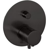 Смеситель для душа Remer Minimal Thermo NT09KBCFP с термостатом Черный брашированный хром — фото 1, Смеситель для душа