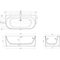 Товар: Акриловая ванна Azario Bradford 170х80 BRA17080 без гидромассажа - фото 4 Акриловая ванна Azario Bradford 170х80 BRA17080 без гидромассажа — фото 4, Ванны
