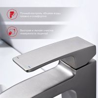 Товар: Смеситель для раковины Raglo R01.10.09 Графит матовый - фото 5 Смеситель для раковины Raglo R01.10.09 Графит матовый — фото 5, Смесители для раковины